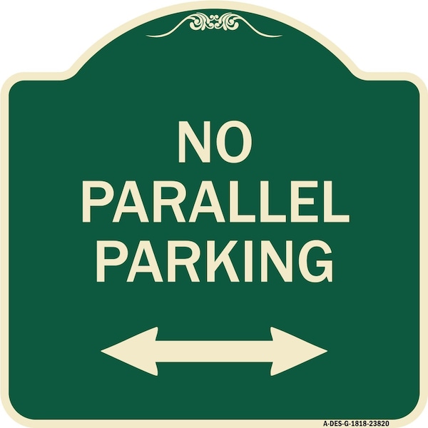 Signmission No Parallel Parking W/ Bidirectional Arrow Heavy-Gauge Aluminum Sign, 18" x 18", G-1818-23820 A-DES-G-1818-23820 - main